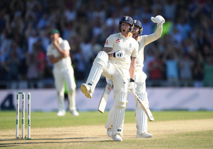 England cricketer Ben Stokes celebrates at Headingley
